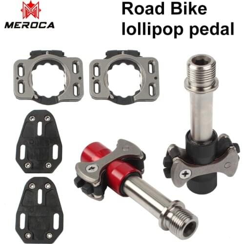 Meroca Road Bike Pedal Self-locking Titanium Alloy Double Sided Multifunction Bicycle Anti-Slip Lock Pedal Lollipop Pedal