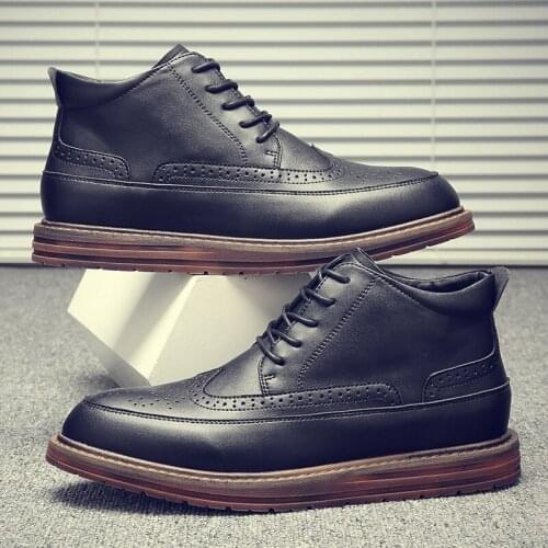 2019 New Warm Snow Boots Men Plus Velvet Mens Shoes Outdoor Cold Boots Waterproof Mens Boots High-gang Cotton Boots X13-65