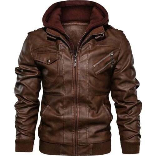 New Autumn Costume Mens Brand Clothing Leather Jackets Casual Motorcycle PU Jacket Biker Leather Coats Size S-3XL