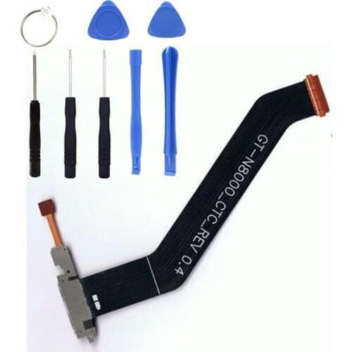 New USB Charging Port Jack Dock Plug Connector Charge Board Flex Cable Mobile Phone Parts FOR Samsung N8000