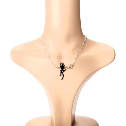 Hayao Miyazaki Anime Kikis Delivery Service Animal Cat Choker Women Accessories Pendants Necklaces