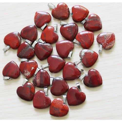 Charms Natural Rainbow Stone Love Heart Beads Pendants 20mm For DIY Jewelry Making Women Gift Wholesale Free Shipping