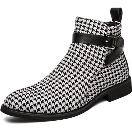 Luxury Men Chelsea Ankle Boots Male Flats Shoes Casual British Style Men Oxfords Brand Dress Sneakers Formal Punk Work Footwear