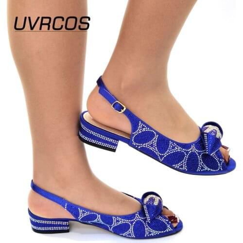 Sandals Fashion Luxery Shoes Women Plus Size Women Shoes 43 Shoes for Wedding Women Nigerian Women Party Pumps with Rhinestone