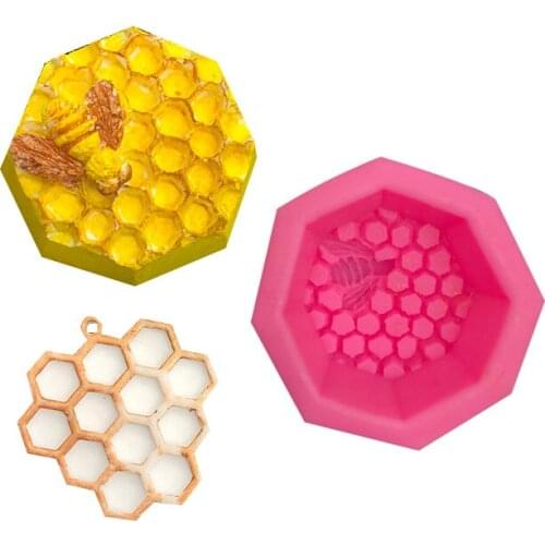 Beehive bee hive silica gel mold chocolate turn fondant decoration baking tools handicraft Hanging Candle mold soap moulds