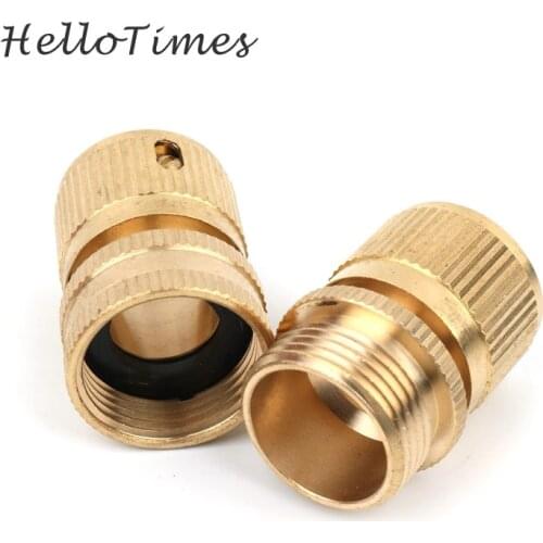 1pc Brass 3/4" Thread Quick Connector Garden Water Gun Connector Car Washing Machine Male/Female 3/4" 16mm Hose Adapter