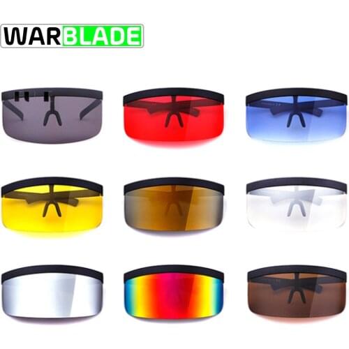 Oversized Visor Sunglasses Large Glasses 2018 Square Shield Sun glasses Women Men Vintage Windproof Shades Flat Top Lens Eyewear
