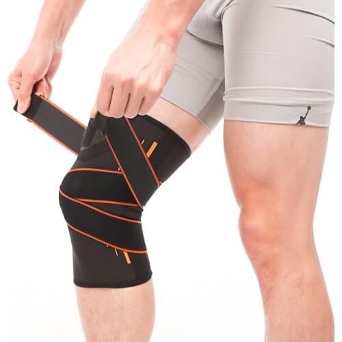 1PC Sports Kneepad Men Pressurized Elastic Bandage Knee Pad Support Men Women Fitness Gear Basketball Volleyball Brace Protector