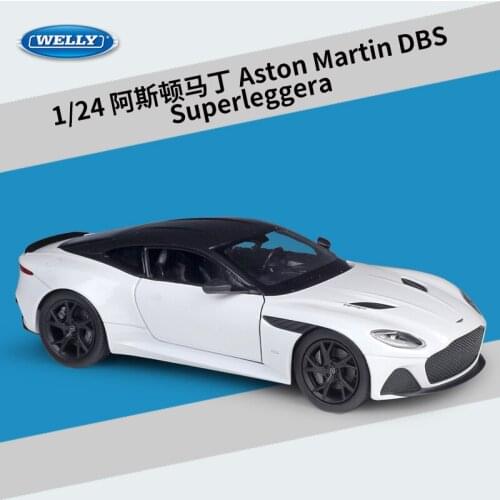 Welly Diecast 1:24 Classic Aston Martin DBS Superleggera Simulator Metal Model Car Alloy Toy Car For Children Gift Collection