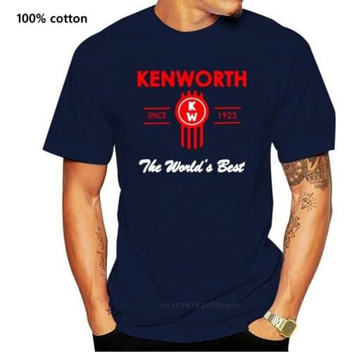 Kenworth Truck Logo Trucker Car Auto Black White T-shirt Mens Tee Shirt Cool T Shirts Tops Clothing