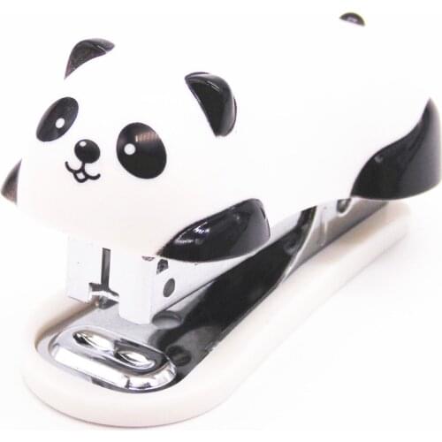 1pcs mini panda stapler cartoon office school supplies stationery paper clip Binding Binder book sewer