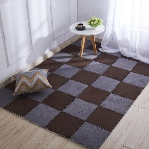 10pcs/lot Nordic Style Foam Jigsaw Puzzle Baby Creeping Mat Household Living Room Full Shop Carpet Balcony Square Cushions F8187