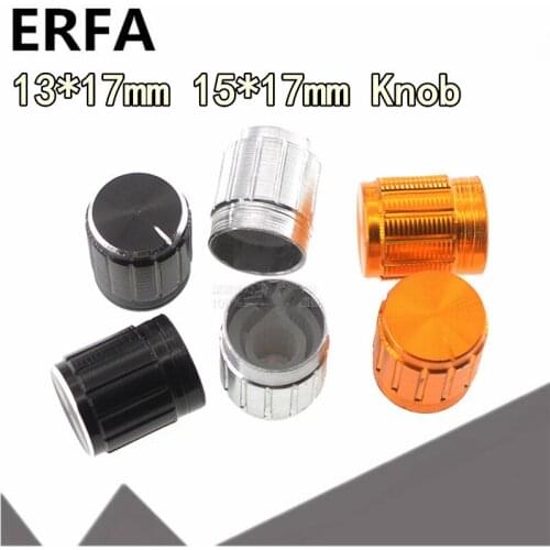 10pcs 13*17mm 15*17mm aluminum alloy potentiometer WH148 13*17 15*17 knob rotation switch volume control knob 6mm
