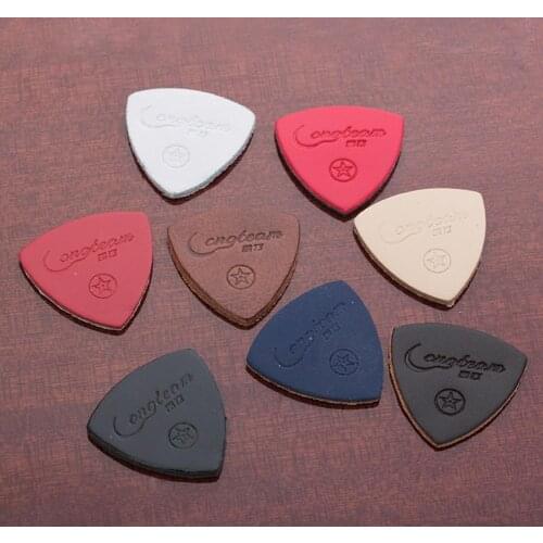 3pcs/set Guitar Ukulele Picks Finger Thumb Pick Leather Guitarra Picks for Ukulele Banjor Guitar Accessories Random Color