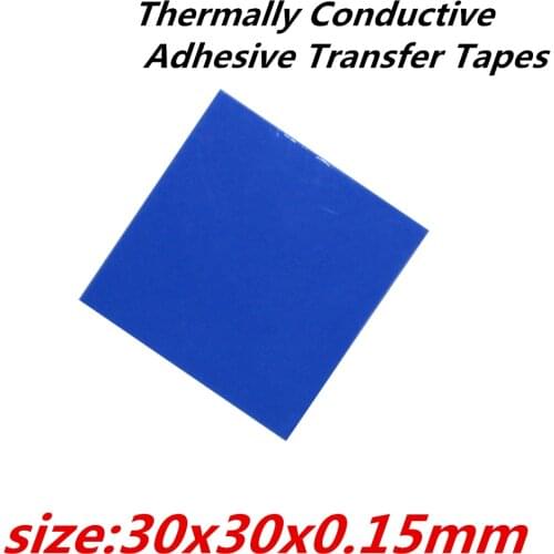 40pcs/lot 30x30mm Thermally Conductive Adhesive Transfer Tapes thermal pad double sided tape for heatsink radiator