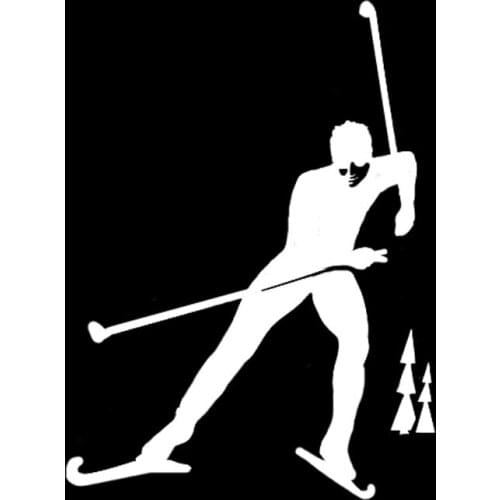 9.7*13.2CM Coolest Skiing Decor Car Sticker Graphic Vinyl Extreme Movement Silhouette C12-1548