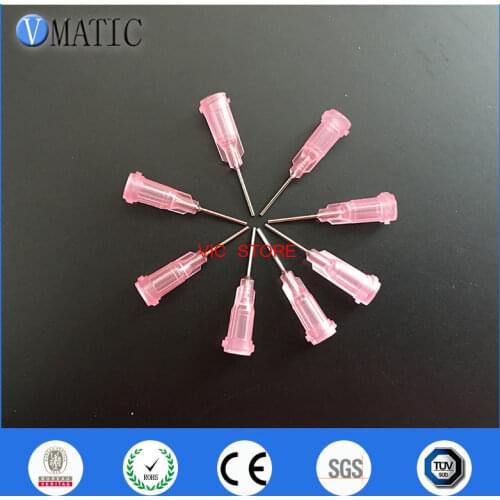 Free Shipping Top Rated Pink Color 20G Stainless Steel Dispensing Needle Tips 1/2 Inch Glue Dispenser Syringe Needle Tips 100pcs