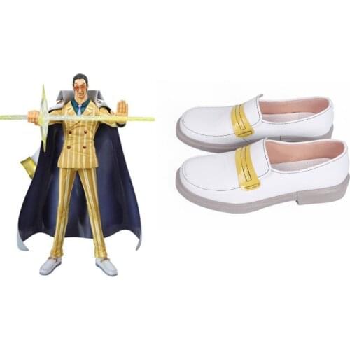 One Piece Kizaru Borsalino White Cosplay Shoes Boots Halloween Carnival Party Cosplay Costume Accessories