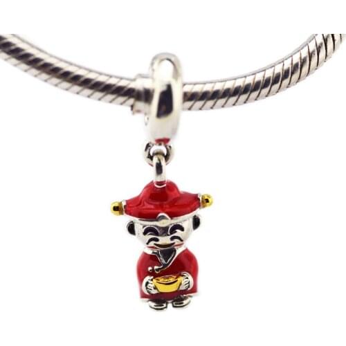 Fortune and Luck Hanging Charm Fits European Woman DIY Bracelets original sterling silver Beads For Jewelry Making