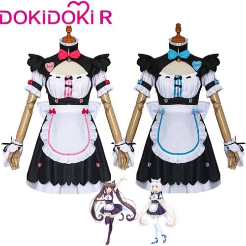 DokiDoki-R Game Anime Nekopara Cosplay Chocola/Vanilla Costume Maid Outfit Nekopara Cosplay Costume