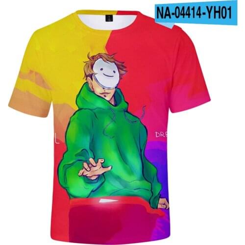 Dream dreamwastaken Merch Cool Harajuku Casual 3D Graphic Print Funny Men Women Kids Streetwear summer O-Neck Hip Hop T Shirt