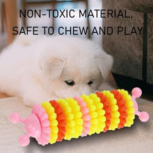 Caterpillars Molar Stick Chewing Teeth Cleaning Leaking Food Pet Training Toys Dogs Molar Rods Medium Large Dog Supplies