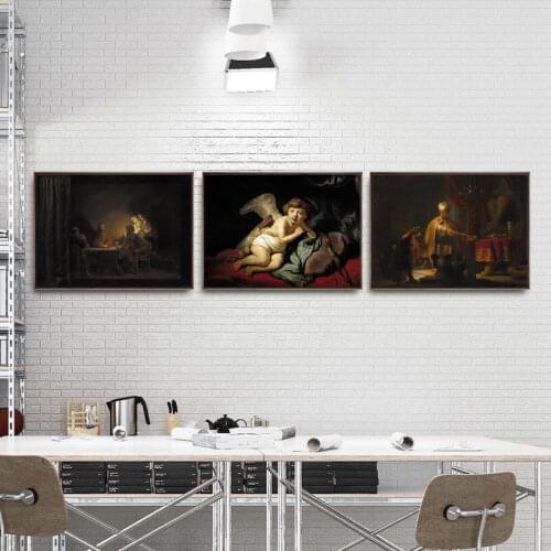 Home Decoration Art Wall Pictures Fro Living Room Poster Print Canvas Paintings Netherlandish Rembrandt van Rijn 2