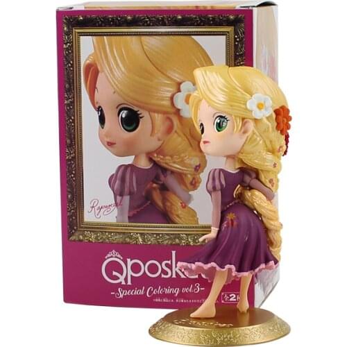 15cm Q Posket Princess Tangled Figure Toy high quality Anime Beauty Brinquedos for Children