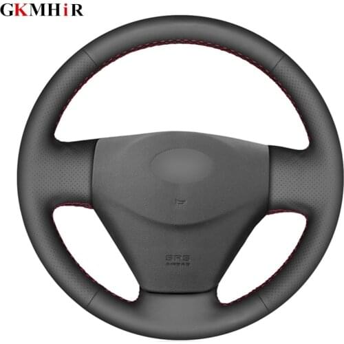 Black PU Artificial Leather Car Steering Wheel Cover for Hyundai Getz (Facelift) 2005-2011 Accent 2006-2011 Kia Rio Rio5