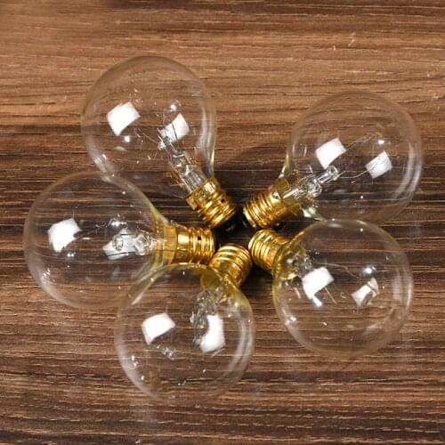 25Pcs String Light Bulb Tungsten Incandescent Light Bulb E12 Base Socket Holder Bulb for G40 String Light Party Home Decoration
