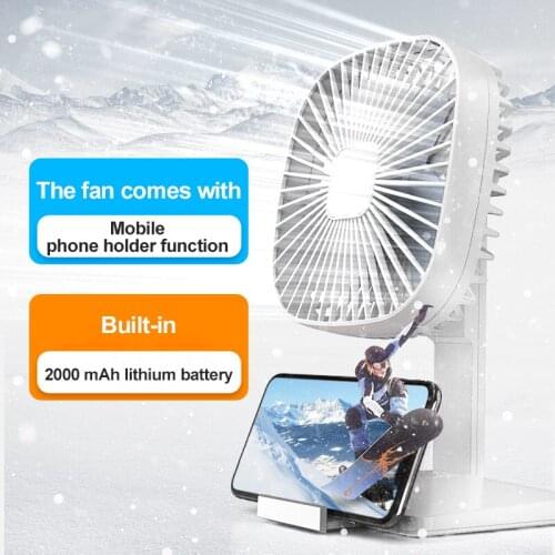 Usb Mini Fan Mute Lifting Student Dormitory Desktop Fan Desk Phone Holder Car