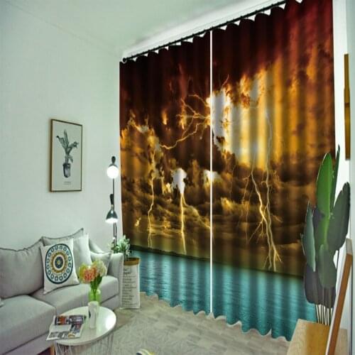 Photo Fashion Customized 3D Curtains High quality custom 3d curtain fabric nature scenery curtains