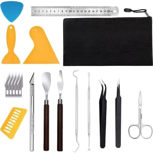 20 Pieces Craft Vinyl Weeding Tools Set, Basic Vinyl Tool Kit For Weeding Vinyl, Silhouettes, Cameos, Lettering