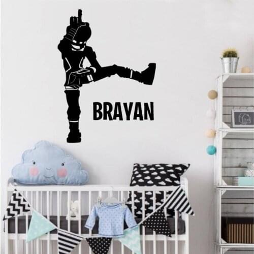 Gamer Wall Stickers Custom Name Wall Decals Girls Boys Gamer Vinyl Sticker Bedroom Living Room Wall Art Poster Home Decor B445