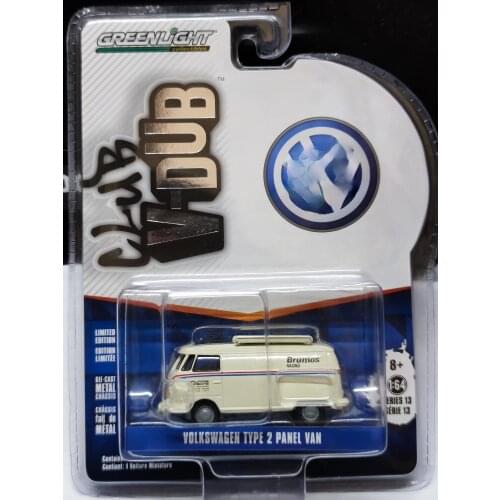 NEW GreenLight 1:64 Volks wagen vw Type 2 Panel Van - Brumos Racing Collect die-casting alloy car models toys gift