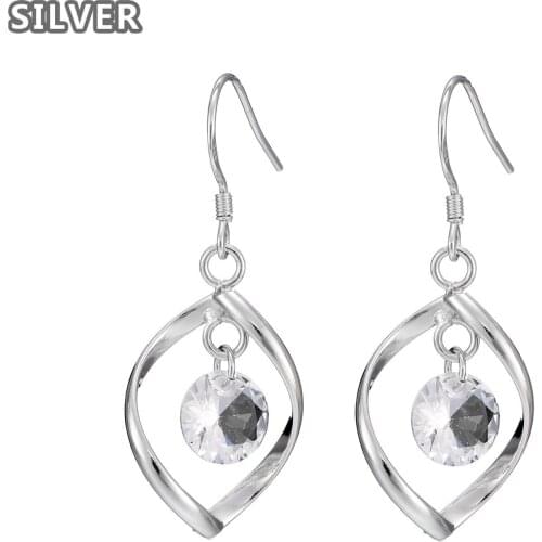 New hot Zircon Earrings Fashion single diamond earrings crystal earhook womens hair