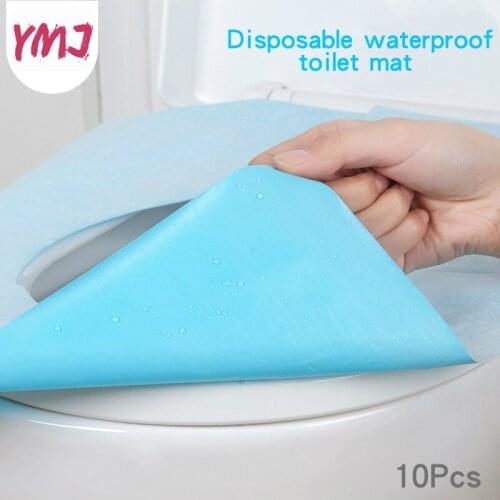 10Pcs/Pack Disposable Toilet Seat Covers Mat Toilet Paper Pad For Travel Camping Bathroom Accessiories Pocket Size Waterproof