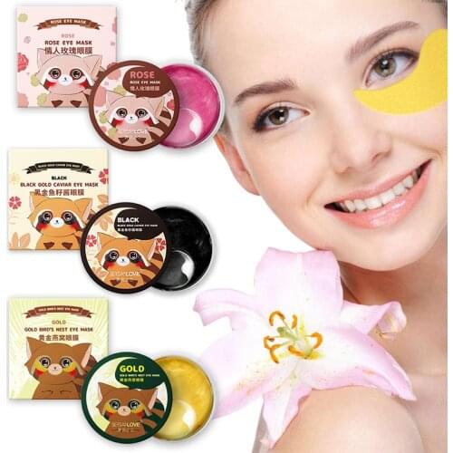 3 Types Moisturizing Eye Patches Gold Crystal Collagen Eye Mask Fine Lines Eliminate Puffiness Anti-aging Beauty Cosmetics 60pcs
