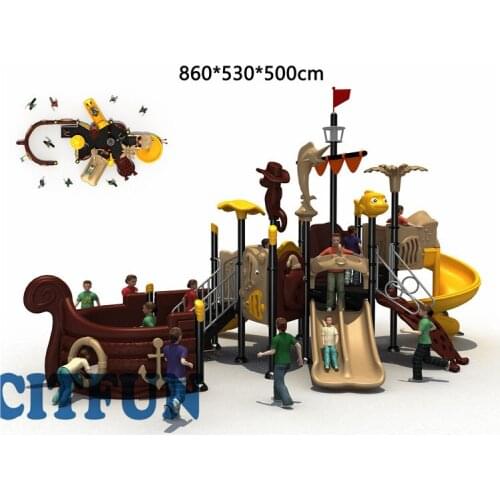Pirate Ship Outdoor Adventure Playground Equipment for amusement park OPB19-059A