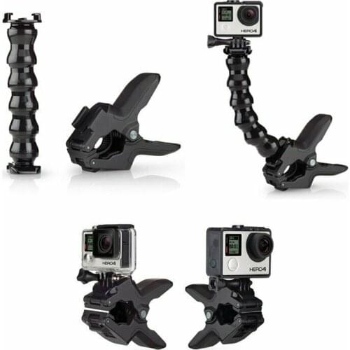 Adjustable Jaws Flex Goose Neck Mount Stand Mount Tripod for GoPro Hero 8 7 6 5 4 3 SJ4000 SJ5000 action camera