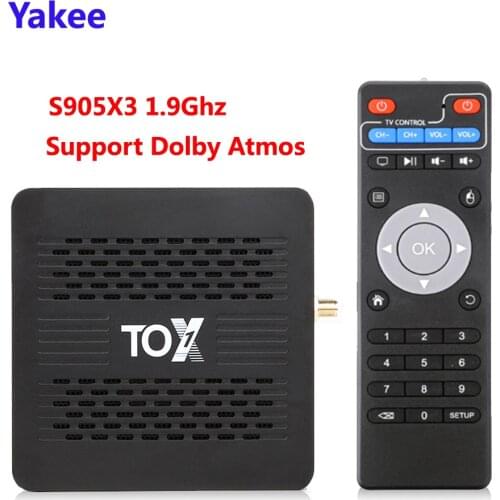 2020 TOX1 Amlogic S905X3 Android 9.0 TV Box 4GB RAM 32GB ROM 2.4G 5G WiFi Bluetooth 1000M 4K HD Set top Box Media Play For Dolby