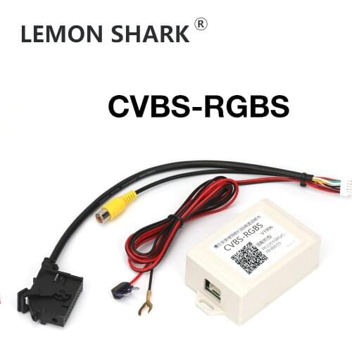 V1906 CVBS to RGB Adapter Rear View AV to RGB Signal Converter Adapter For VW RCD510 RNS510 RNS315 Time Delay Box Flip Camera