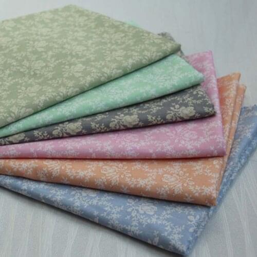 Vintage Rose Floral Pastoral 100% Cotton Twill Fabrics For DIY Apparel Handmade Quilting Craft Chic Patchwork Decoration Cloth