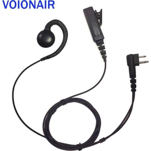 VOIONAIR 10pcs/lot C Shape Ear Hook Earpiece Earphone Headset PTT Mic for Motorola GP88 DP1400 YAESU FT-25R FT-4XR