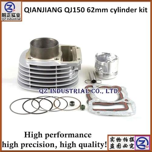 High performance high precision high quality for QIANJIANG motorcycle 62mm QJ150 cylinder kit