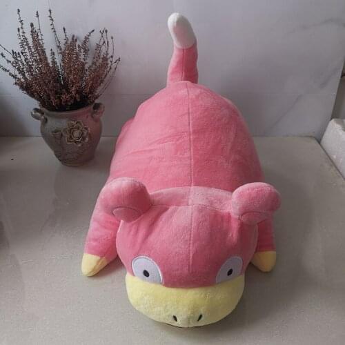 High Quality Pokemon Anime Series Slowpoke Plush Toy Soft Stuffed Kawaii Pink Hippopotamus Doll Kids Gift 50cm