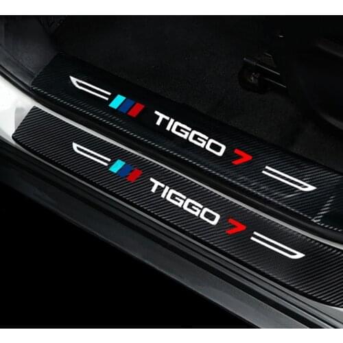 Lsrtw2017 Car Door Sill Sticker Trunk Threshold Cover Protector for Chery Tiggo 7 2018 2019 2020 2021 Tiggo7 Pro Accessories