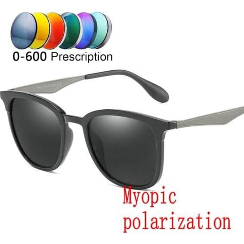 Women Myopia Prescription -1.0 -6.0 Finished Polarized Myopia Sunglasses Square For Male Myopia Eyeglasses driving goggles FML