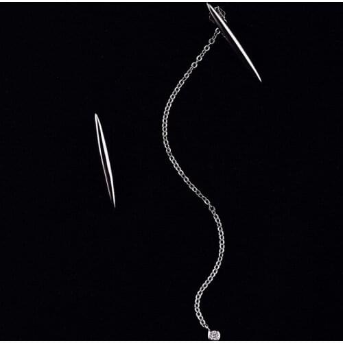 REETI New Fashion 925 Sterling Silver Long Tassel Ear Line Luxury Stud Earrings Silver Earrings For Women