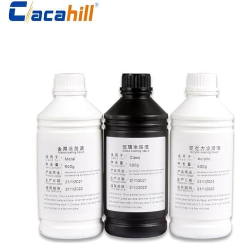 Coating liquid is used for UV printer to increase ink adhesion when printing acrylic/glass/metal without falling off 900G